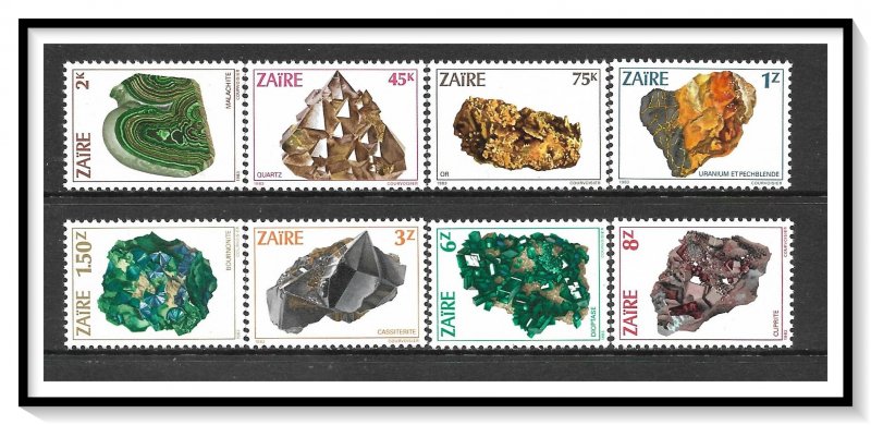 Zaire #1102-1109 Minerals Set MNH