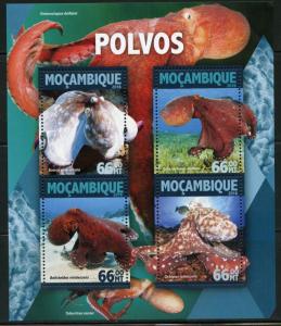 MOZAMBIQUE  2016 OCTOPUS SHEET MINT NEVER HINGED
