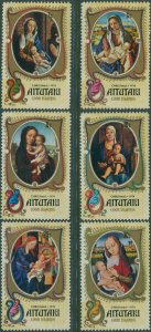 Aitutaki 1974 SG129-134 Christmas set MLH