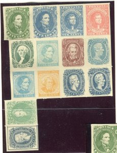 USA; Confederate States interesting Group of Reprinted Mint issues