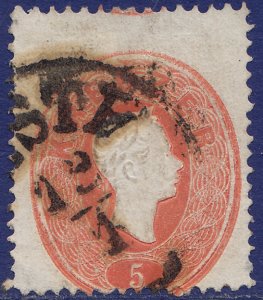 Austria - 1860 - Scott #14 - used - off-centered