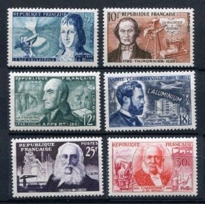 France 1955 Famous Investors, Philippe Lebon etc (6v Cpt) V Fine MNH CV$15