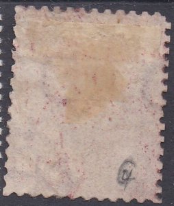 ST LUCIA 1863 QV WMK CROWN CC REVERSED PERF 12.5