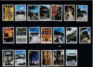 Japan # Z65a-t, Temples,  Used 1/2 Cat.