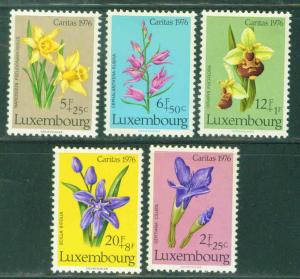 Luxembourg Scott B313-7 MNH** 1976 flower set