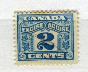 CANADA; Early 1900s GV Revenue Excise Accise Stamp fine used 2c. value