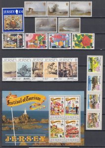 Z4939 JL Stamps jersey mnh lot with sets + s/s