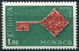 Monaco Sc#691 MNH, 1f grn & chnt, Europa (C.E.P.T.) 1968 - Key (1968)