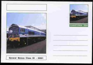CHARTONIA, Fantasy - General Electric Class 59  - Postal Stationery Card...
