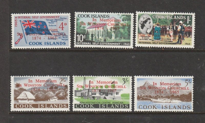 Cook Islands 1965 Churchill Opts UM/MNH SG 179/84 