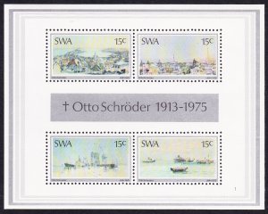 SWA Painter Otto Schroeder MS 1975 MNH SC#383a SG#MS281