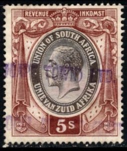 1913 South Africa Revenue 5 Shillings King George V General Stamp Duty