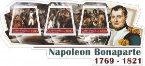 Stamps.Napoleon Bonaparte Cabo-Verde 1+1 sheets 2022 year NEW perforated