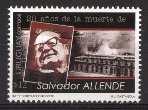 Uruguay stamp 1998 - death of chilean pres Salvador Allende 25th anniversary