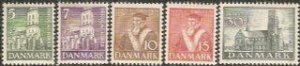 Denmark 1936 Scott 252-256 400th Anni Church Reform MLH