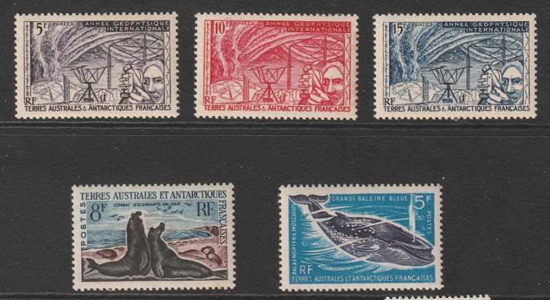 French Antarctic a small MNH lot of earlies