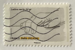 France 2015 Scott 4755 used - Hand gesture, sketch by Pablo Picasso