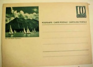 SWITZERLAND  POSTAL CARD YATCHTING MINT