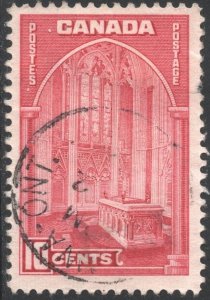 Canada SC#241 10¢ Memorial Chamber, Parliament Building Single (1938) Used