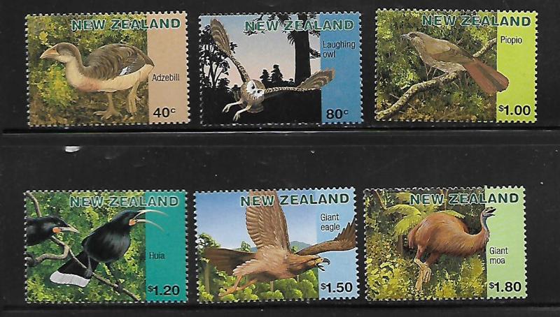 NEW ZEALAND 1393-1398 MNH C/SET EXTINCT BIRDS