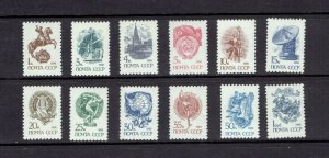 RUSSIA - 1989 SMALL DEFINITIVES - SCOTT 5838 TO 5849 - MNH