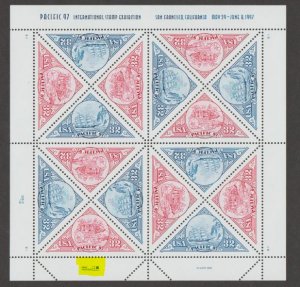 U.S. Scott #3130-3131 Pacific 97 Stamps - Mint NH Sheet - Highlighted UR Plate