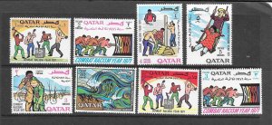 QATAR -  CLEARANCE #259-66 COMBAT RACISM MNH