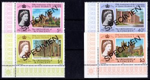 St.Vincent Grenadines 1978 Sc#153/156 QUEEN ELIZABETH II CORONATION Set SPECIMEN