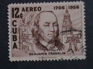 ​CUBA FOUR FAMOUS PERSONS VERY OLD USED CUBA-STAMP-VF WE SHIP TO WORLD WIDE