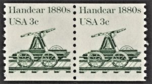 US 1898 MNH VF 3 Cent Handcar 1880's Coil Pair
