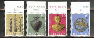 Switzerland Scott B406-409 CTO precancel 1972 semipostal set