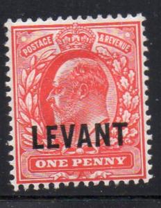 Great Britain Turkish Empire Sc 16 1905 LEVANT ovpt on 1 d E VII stamp mint