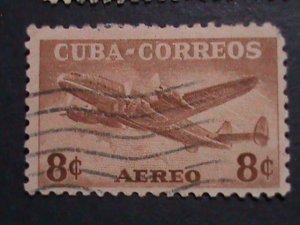 ​CUBA-AIRMIAL- VERY OLD CUBA AIR PLANES STAMPS USED- VF WE SHIP TO WORLD WIDE