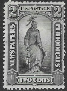US PR9    1875   newspaper 2 cents mint -- no gum