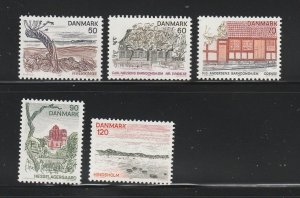 Denmark 553-557 Set MNH Views