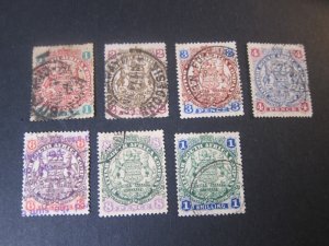 Rhodesia 1896 Sc 27-33 FU