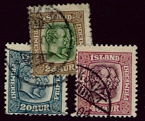 Iceland SC#79-81 Used Fine SCV$37.75...Bid to Win!