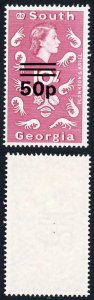 South Georgia SG31 50p on 10/- Magenta Ordinary Paper U/M Cat 35 pounds