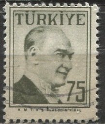 Turkey 1957: Sc. # 1281; Used Single Stamp