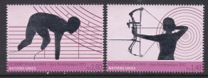 554-55 United Nations Geneva Sport for Peace MNH