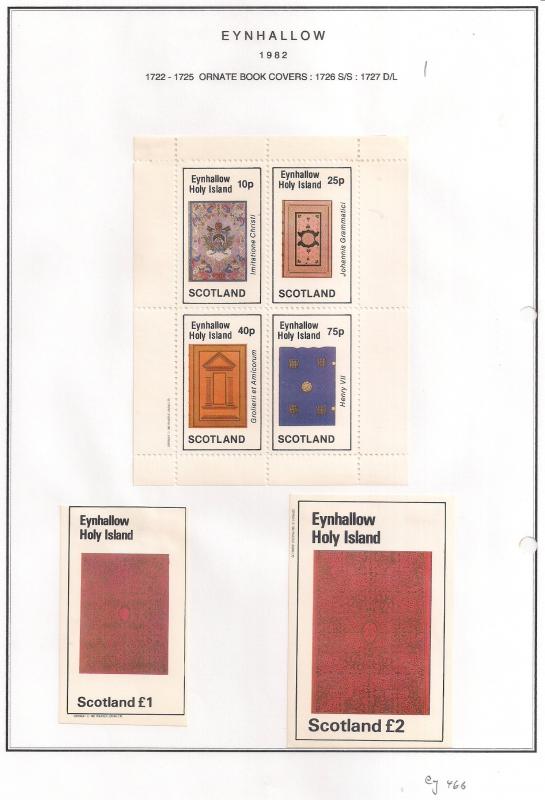 SCOTLAND - EYNHALLOW - 1982 - Book Covers #1  - Perf 4v, Souv, D/L Sheets- MLH