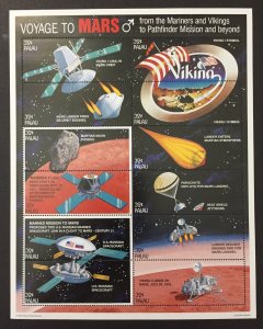 Palau 1996 #410 S/S, Voyage to Mars, MNH.