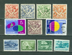 SURINAM AIRMAIL LOT of (11) incl (1) MNH SET