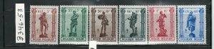 BELGIUM 1942 STATUES SABLON PARK #B346 - 353 MNH (Anti.Tuberculosis)