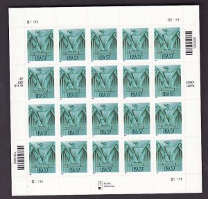 USA-Sc#3471A- id12-unused NH sheet-Birds-Eagle-2001-