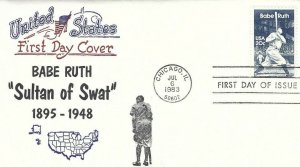 2046 20c BABE RUTH - FDC #71