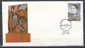 Colombia, Scott cat. 947. Singer Carlos Gardel issue. First day cover.