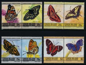 St Vincent Grenadines Union Island 194-7 MNH Butterflies, Flowers