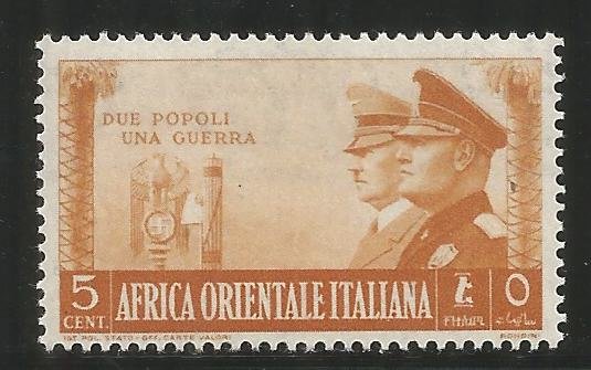 ITALIAN EAST AFRICA  34  HINGED,  HITLER AND MUSSOLINI