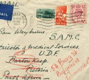 Egypt GB/SOUTH AFRICA Military MIXED WW2 FRANKING Cover 1941 Allied Forces MC291